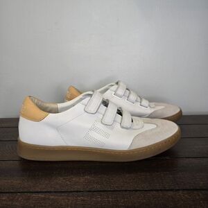 Sam Edelman Jo White Round Toe Breathable Slip On Triple Strap Low Top Size 11